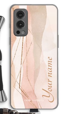 Gold Lines Namecase - Blush