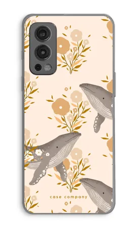 Floral Whales, OnePlus Nord 2 5G pehmeä kotelo