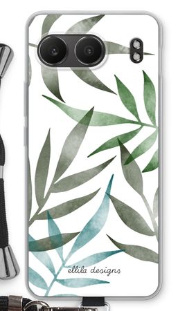 Tropical watercolor leaves