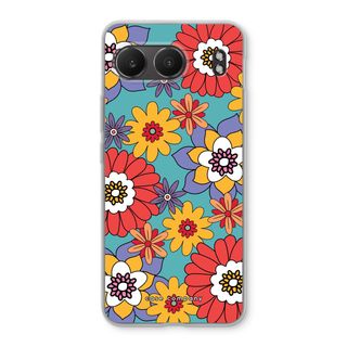 Retro Blumen - Blau
