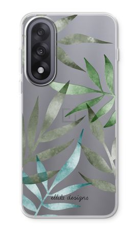 Tropical watercolor leaves