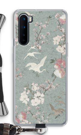Japanese crane birds blossom