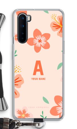 Tropical Pink Flowers Monogram