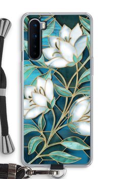 Blaue Glasmalerei Blumen