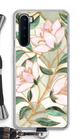 Orange stained glass flower