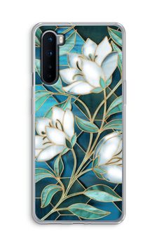 Blue stained glass flowers