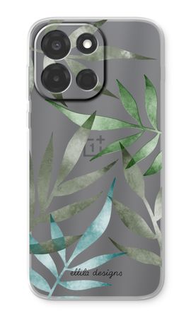 Tropical watercolor leaves