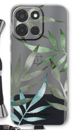Tropical watercolor leaves