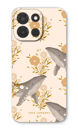Floral Whales, OnePlus Nord 6 soft case