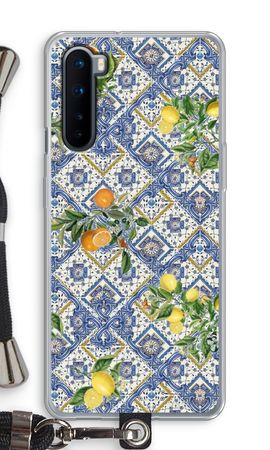 Blue tiles, lemons and oranges - small