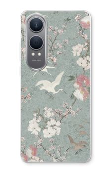 Japanese crane birds blossom