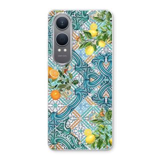 Blue tiles, lemons and oranges