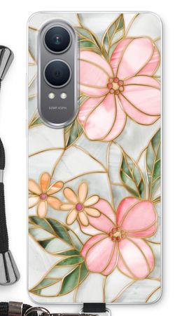 Fleur en vitrail orange