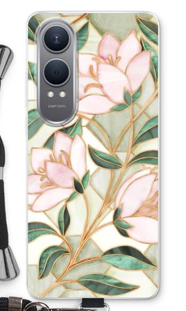 Fleur en vitrail orange