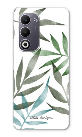 Tropical watercolor leaves