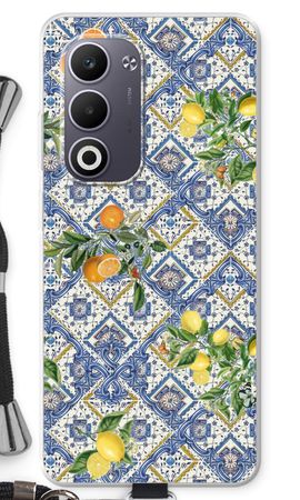 Blue tiles, lemons and oranges - small