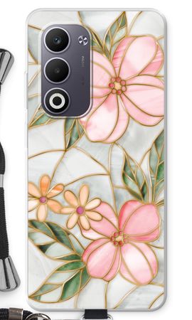 Orange stained glass flower