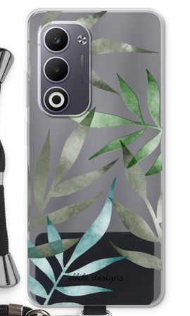 Tropical watercolor leaves