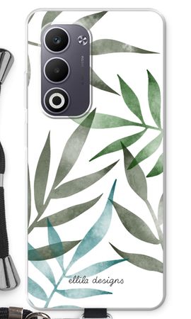 Tropical watercolor leaves