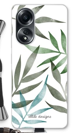 Tropical watercolor leaves