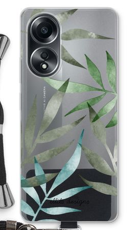 Tropical watercolor leaves