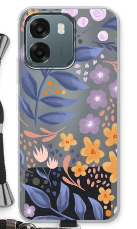 Flowers with blue leaves