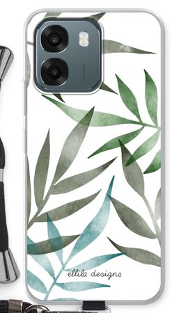 Tropical watercolor leaves