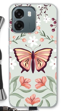 Papillon dans un monde floral