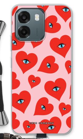 Red heart eyes
