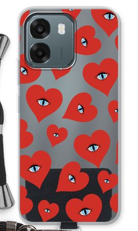 Red heart eyes