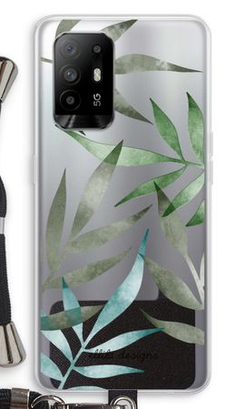 Tropical watercolor leaves