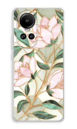 Orange stained glass flower