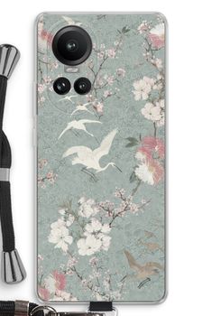 Japanese crane birds blossom