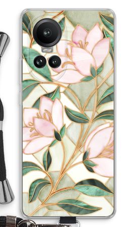 Orange stained glass flower