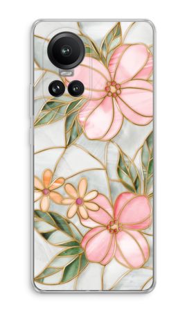 Orange stained glass flower