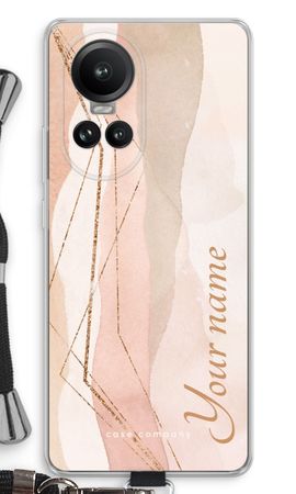 Gold Lines Namecase - Blush