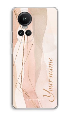 Gold Lines Namecase - Blush