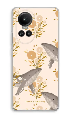 Floral Whales, Mehki ovitek Oppo Reno 10 Pro