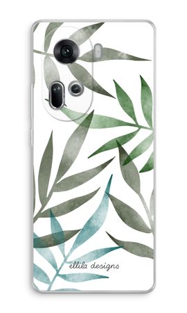 Tropical watercolor leaves