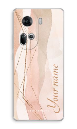 Gold Lines Namecase - Blush