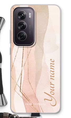 Gold Lines Namecase - Blush