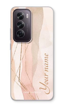 Gold Lines Namecase - Blush