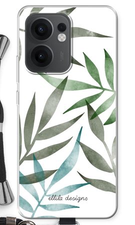 Tropical watercolor leaves