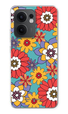 Retro Flowers - Blue