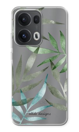 Tropical watercolor leaves