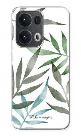 Tropical watercolor leaves
