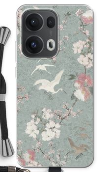 Japanese crane birds blossom