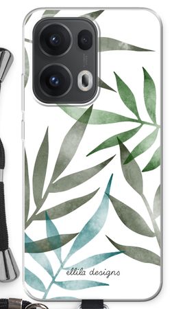 Tropical watercolor leaves