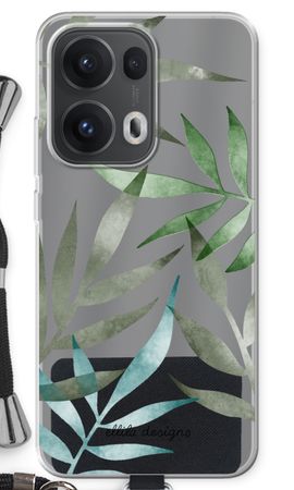 Tropical watercolor leaves