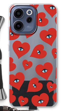 Red heart eyes